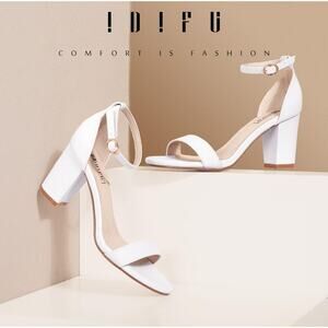 IDIFU Women's 3 Inch Heel Sandals for Women size 7